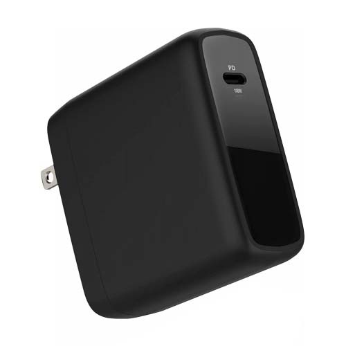 100W USB C Charger [GaN Tech & USB-IF Certified], PD 3.0 Adapter with Foldable Plug, Fast Wall Charger Compatible with MacBook Air/Pro, iPad Air/Pro, iPhone and More (Not Support MagSafe 3).